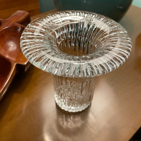 SOLD Vintage MCM iittala Timo Sarpaneva Art Glass Vase Finland Fluted Vertica - Picture 11 of 13